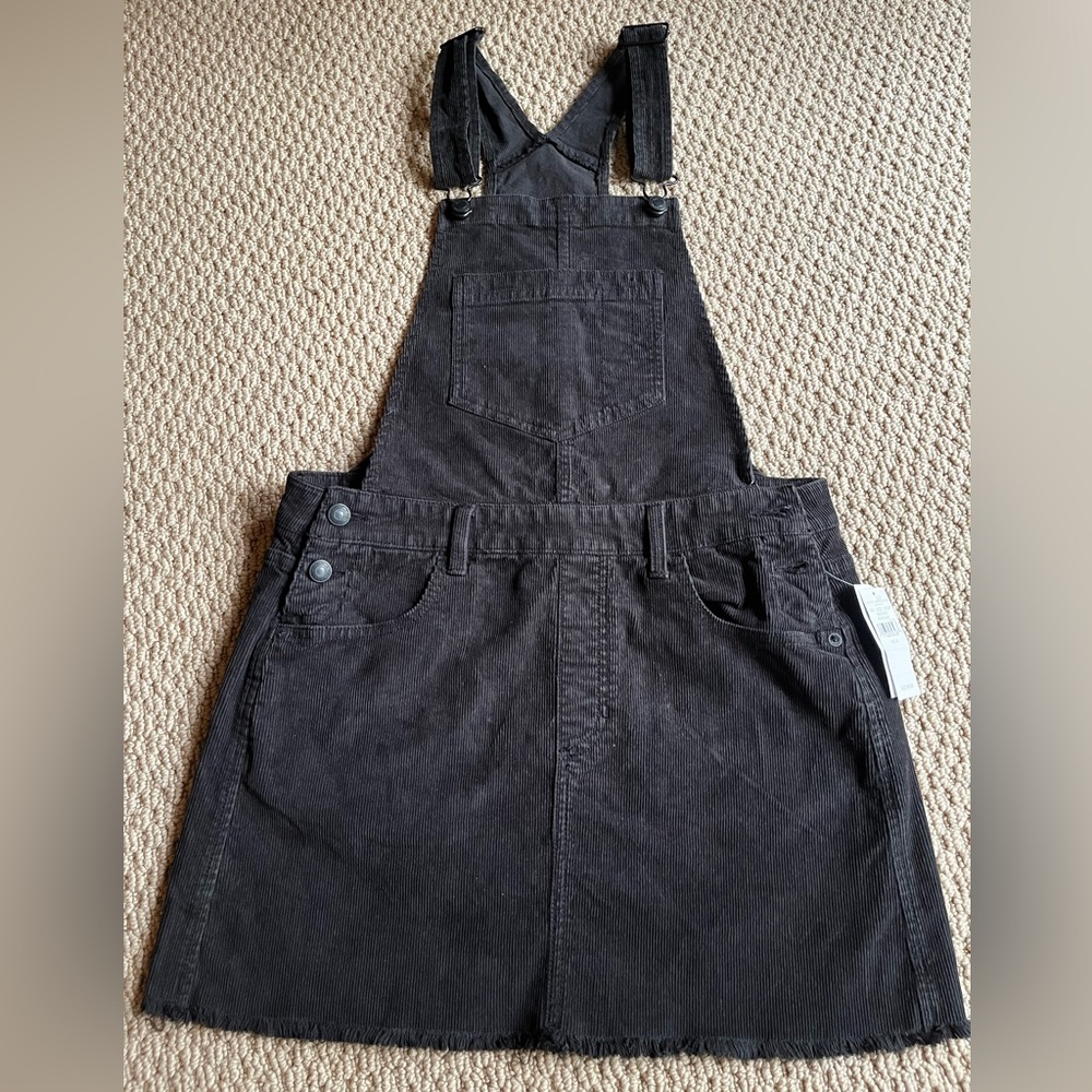 American Eagle cute black overall dress  size S NWT